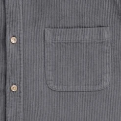 Portuguese Flannel Lobo Corduroy Shirt - Anthracite -Emporio Clothing Shop portuguese flannel lobo corduroy shirt anthracite p59739 884036 image