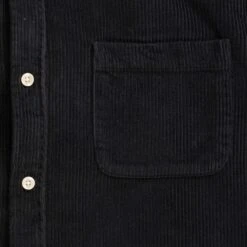 Portuguese Flannel Lobo Corduroy Shirt - Black -Emporio Clothing Shop portuguese flannel lobo corduroy shirt black p60315 890470 image