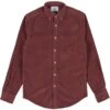 Portuguese Flannel Lobo Corduroy Shirt - Bordeaux