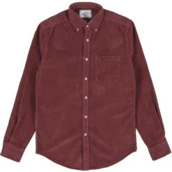 Portuguese Flannel Lobo Corduroy Shirt - Bordeaux