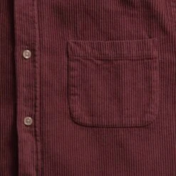 Portuguese Flannel Lobo Corduroy Shirt - Bordeaux -Emporio Clothing Shop portuguese flannel lobo corduroy shirt bordeaux p59737 884016 image
