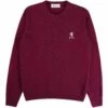 Pringle Of Scotland Round Neck Jumper - Claret -Emporio Clothing Shop pringle of scotland round neck jumper claret p59516 879962 image