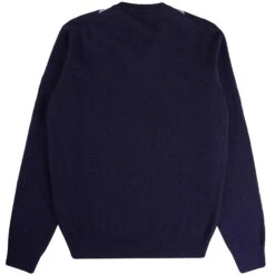 Pringle Of Scotland V Neck Argyle Jumper - Navy -Emporio Clothing Shop pringle of scotland v neck argyle jumper navy p59526 879455 image