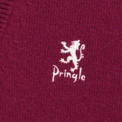 Pringle Of Scotland V Neck Cardigan - Claret -Emporio Clothing Shop pringle of scotland v neck cardigan claret p59522 879710 image