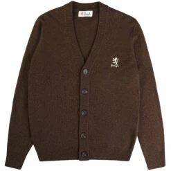 Pringle Of Scotland V Neck Cardigan - Dark Brown