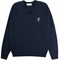 Pringle Of Scotland V Neck Jumper - Navy