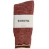 RoToTo Socks Double Face Crew Socks - Dark Red -Emporio Clothing Shop rototo socks double face crew socks dark red p60670 896792 image