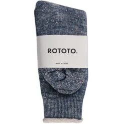 RoToTo Socks Double Face Crew Socks - Deep Ocean