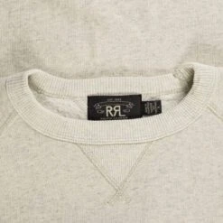 RRL By Ralph Lauren Logo Fleece Pullover - Heather -Emporio Clothing Shop rrl by ralph lauren logo fleece pullover heather p59425 875493 image