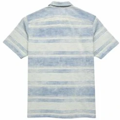 RRL By Ralph Lauren Striped Jersey Camp Shirt - Indigo/Cream -Emporio Clothing Shop rrl by ralph lauren striped jersey camp shirt indigo cream p58391 879540 image