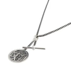 Serge DeNimes Deuce T-Bar Necklace - Silver -Emporio Clothing Shop serge denimes deuce t bar necklace silver p57237 826508 image