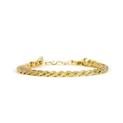 Serge DeNimes Gold Plated Silver Rope Bracelet