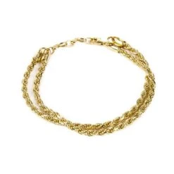 Serge DeNimes Gold Plated Silver Rope Bracelet -Emporio Clothing Shop serge denimes gold plated silver rope bracelet p47849 590944 image