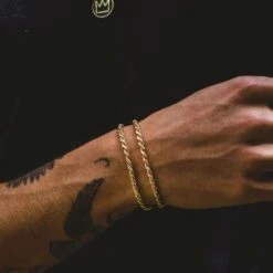 Serge DeNimes Gold Plated Silver Rope Bracelet -Emporio Clothing Shop serge denimes gold plated silver rope bracelet p47849 590945 image