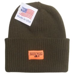 Service Works Logo Watch Cap - Olive