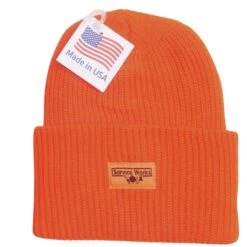 Service Works Logo Watch Cap - Orange