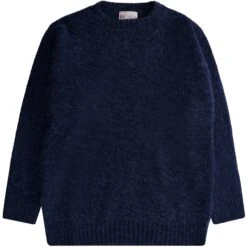 Shetland Woollen Co. Shaggy Crew Knit - Admiral