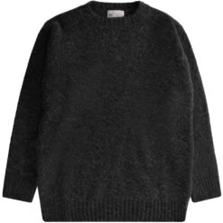 Shetland Woollen Co. Shaggy Crew Knit - Charcoal