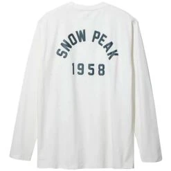 Snow Peak Foam Printed Long Sleeve T Shirt - White -Emporio Clothing Shop snow peak foam printed long sleeve t shirt white p60325 885802 image