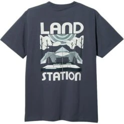 Snow Peak Land Station T-Shirt - Charcoal -Emporio Clothing Shop snow peak land station t shirt charcoal p60322 885762 image