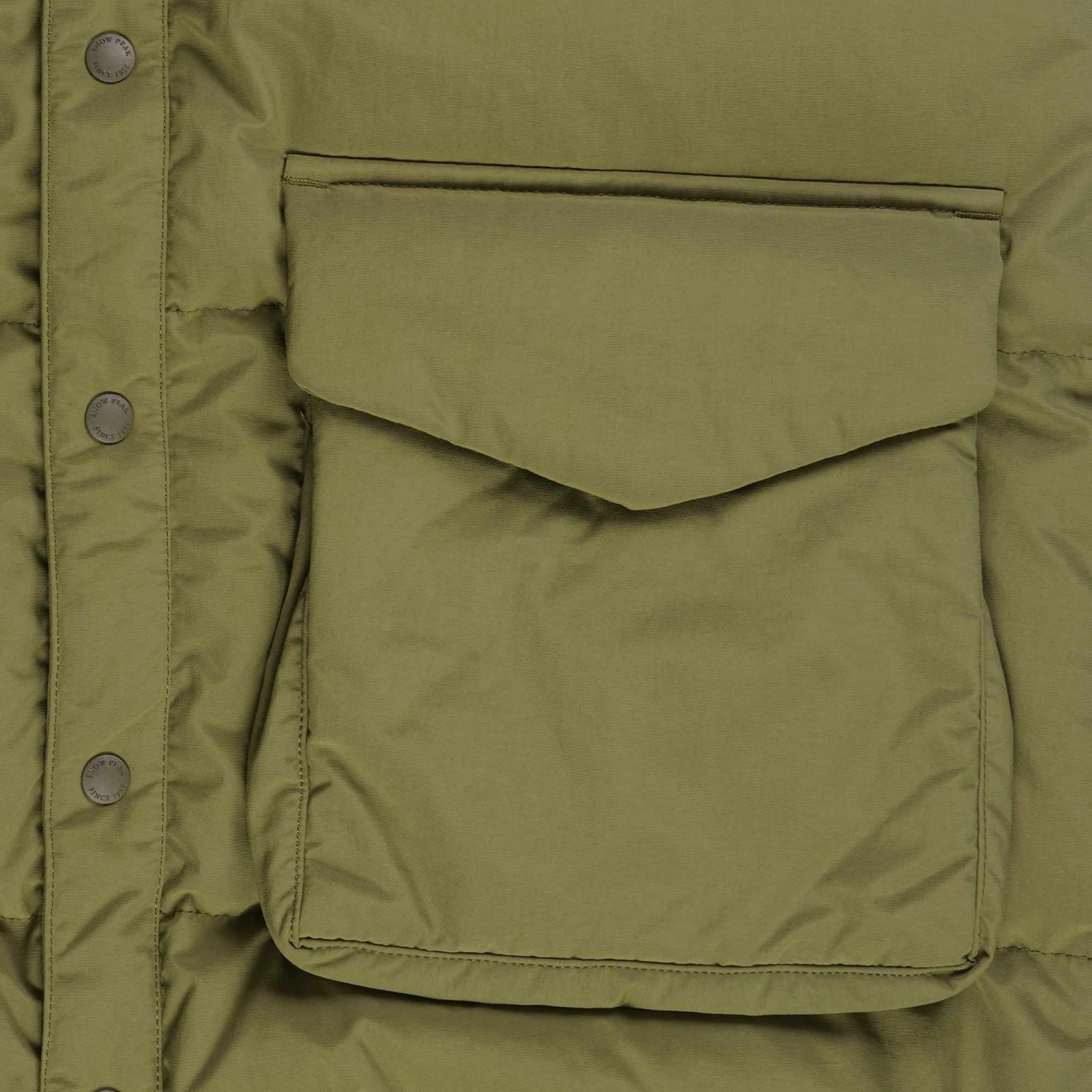 Snow Peak Recycled Down Vest - Olive 5 Snow Peak Recycled Down Vest - Olive - Image 3