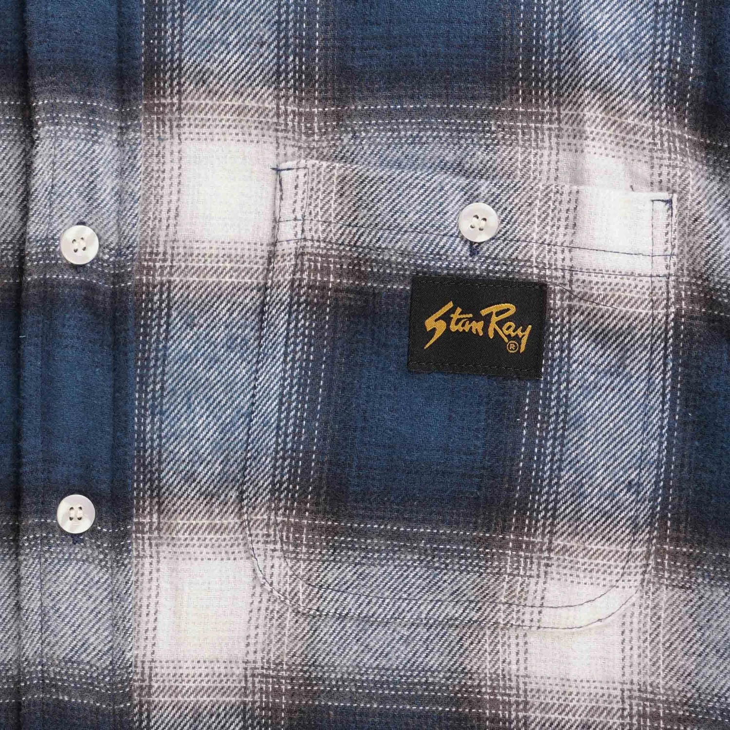 Stan Ray Flannel Shirt - Navy Check 5 Stan Ray Flannel Shirt - Navy Check - Image 3