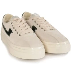 Stepney Workers Club Dellow S-Strike Suede - Ecru/Black -Emporio Clothing Shop stepney workers club dellow s strike suede ecru black p57623 836056 image