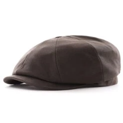 Stetson Hats Hatteras Chevrette Leather Cap - Brown