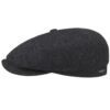 Stetson Hats Hatteras Classic Wool Flat Cap - Dark Grey -Emporio Clothing Shop stetson hats hatteras classic wool flat cap dark grey p60440 885456 image