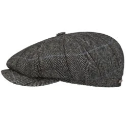 Stetson Hats Hatteras Gallanger Wool Flat Cap - Black