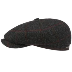 Stetson Hats Hatteras Gallanger Wool Flat Cap - Grey Check