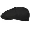 Stetson Hats Hatteras Wool Selvage Flat Cap - Black