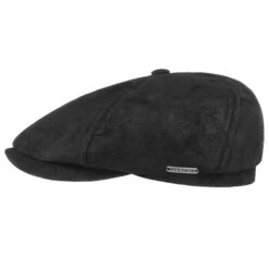 Stetson Hats McCook Vintage Leather Cap - Black