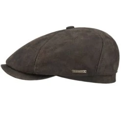 Stetson Hats McCook Vintage Leather Cap - Mahogany