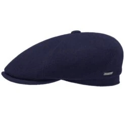 Stetson Hats Reid 6 Panel Flat Cap - Navy