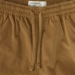 Universal Works Canvas Beach Shorts - Cumin -Emporio Clothing Shop universal works canvas beach shorts cumin p57574 837755 image