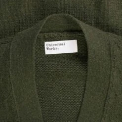 Universal Works Langdale Cardigan - Olive -Emporio Clothing Shop universal works langdale cardigan olive p59704 883508 image