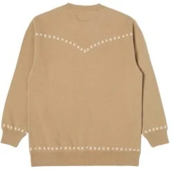 Universal Works Long Sleeve Crew Neck Sweatshirt - Sand -Emporio Clothing Shop universal works long sleeve crew neck sweatshirt sand p58742 859613 image