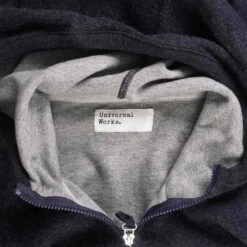 Universal Works Surfer Hoodie - Blue -Emporio Clothing Shop universal works surfer hoodie blue p59701 883398 image