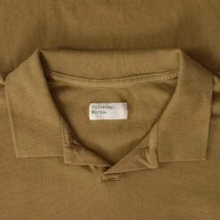 Universal Works Vacation Polo Shirt - Cumin -Emporio Clothing Shop universal works vacation polo shirt cumin p57784 840573 image