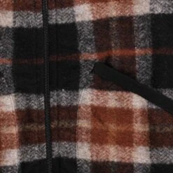 Universal Works Zip Waistcoat - Brown Check -Emporio Clothing Shop universal works zip waistcoat brown check p59709 883028 image