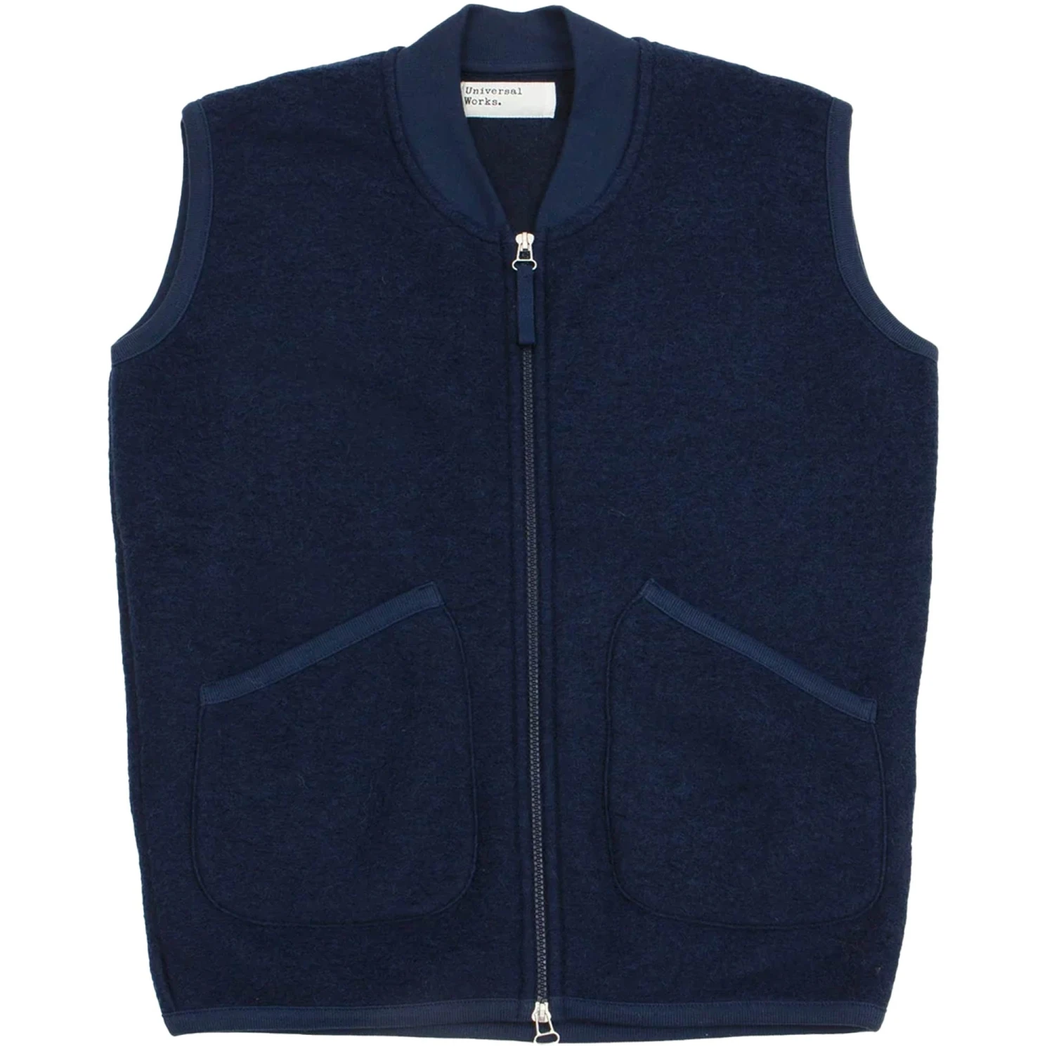 Universal Works Zip Waistcoat - Indigo 3 Universal Works Zip Waistcoat - Indigo