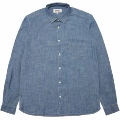 YMC Earth Curtis Chambray Shirt - Light Indigo