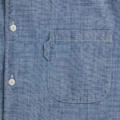 YMC Earth Curtis Chambray Shirt - Light Indigo -Emporio Clothing Shop ymc earth curtis chambray shirt light indigo p59764 884221 image