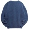 YMC Suedehead Crew Neck Jumper - Blue -Emporio Clothing Shop ymc suedehead crew neck jumper blue p59588 878523 image
