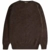 YMC Suedehead Crew Neck Jumper - Brown -Emporio Clothing Shop ymc suedehead crew neck jumper brown p55297 777841 image