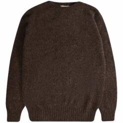 YMC Suedehead Crew Neck Jumper - Brown