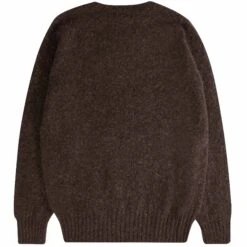 YMC Suedehead Crew Neck Jumper - Brown -Emporio Clothing Shop ymc suedehead crew neck jumper brown p55297 777861 image